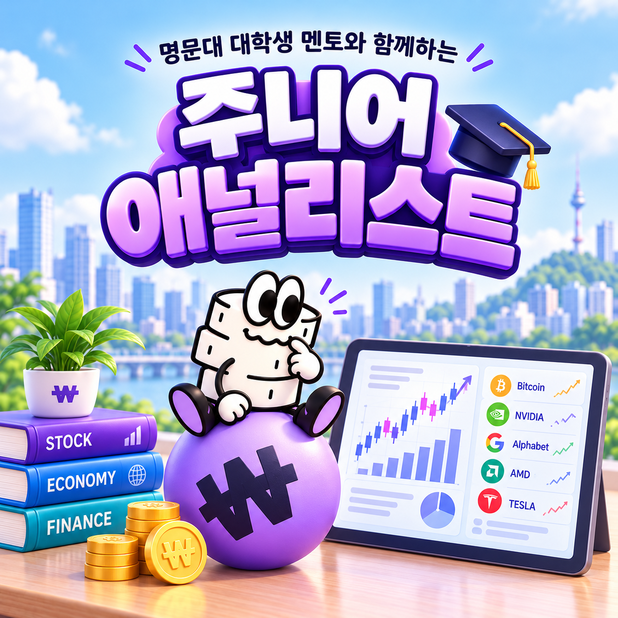 뉴스 스크랩+모의 투자 게임+투자의견 발표를 명문대 멘토와 함께! 퍼핀 주니어 애널리스트 캠프  이미지 1